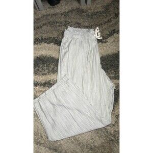 Lane Bryant Womens Blue & White Striped Wide Leg Pull-On Pants Plus Size 22